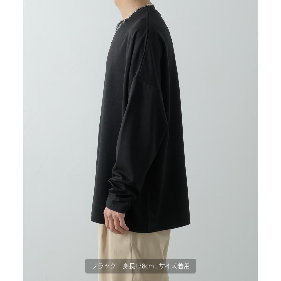 長袖Tシャツ メンズ NULL ヌル ポンチ ドルマンスリーブ ロンT カットソー ビッグ オーバーサイズ カジュアル シンプル ノームコア ナチュラル モード 韓国 | improves | 04