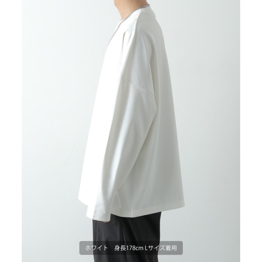 長袖Tシャツ メンズ NULL ヌル ポンチ ドルマンスリーブ ロンT カットソー ビッグ オーバーサイズ カジュアル シンプル ノームコア ナチュラル モード 韓国 | improves | 08