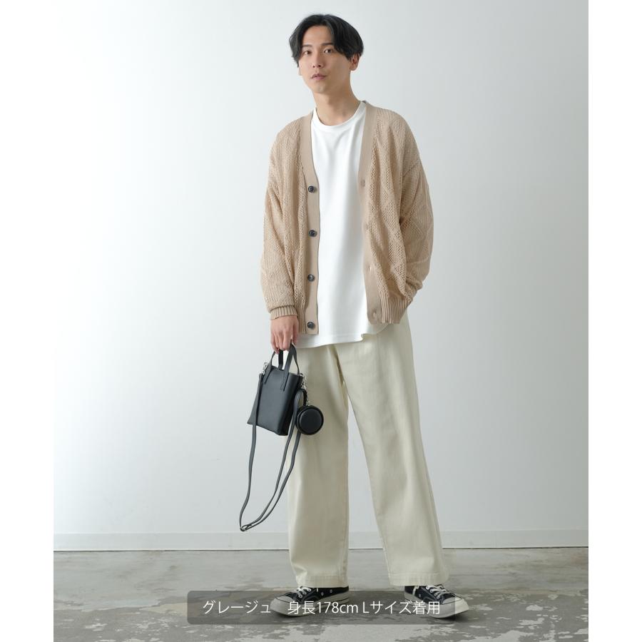 カーディガン メンズ  NULL ヌル 透かし編み レース編み メッシュ ニット ビッグサイズ オーバーサイズ きれいめ カジュアル シンプル ノームコア ナチュラル | improves | 14