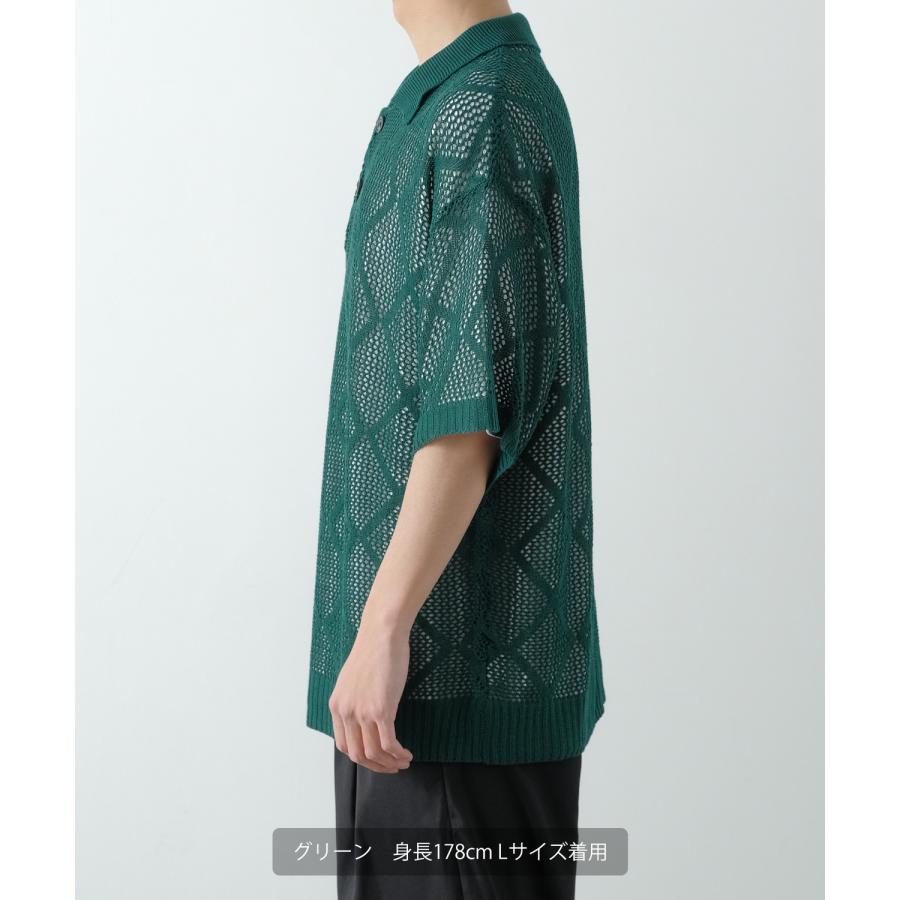 improves（インプローブス） ポロシャツ メンズ NULL ヌル 透かし編み