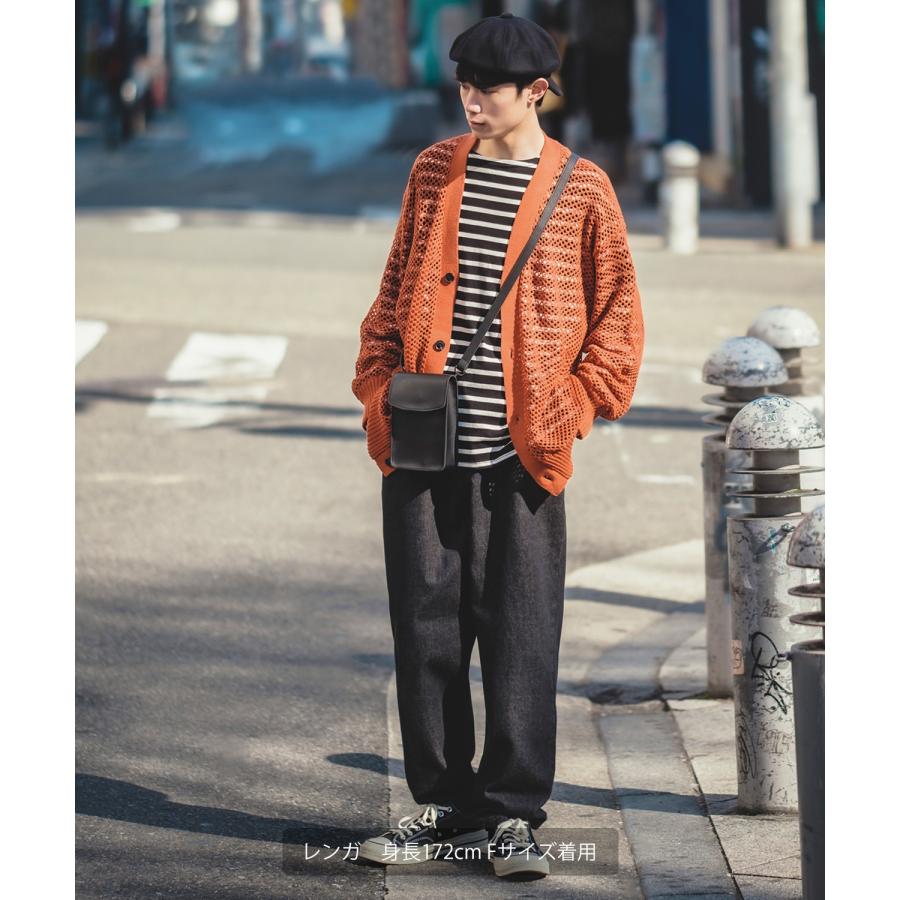 カーディガン メンズ  NULL ヌル 透かし編み レース編み メッシュ ニット ビッグサイズ オーバーサイズ きれいめ カジュアル シンプル ノームコア ナチュラル | improves | 16