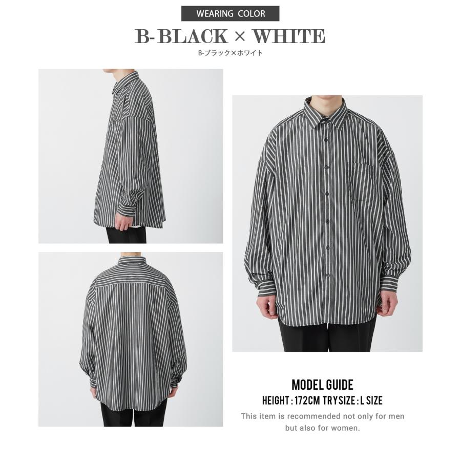 improves 長袖シャツ メンズ NULL ヌル ストライプ レギュラー improves 長袖シャツ メンズ NULL ヌル ストライプ レギュラー