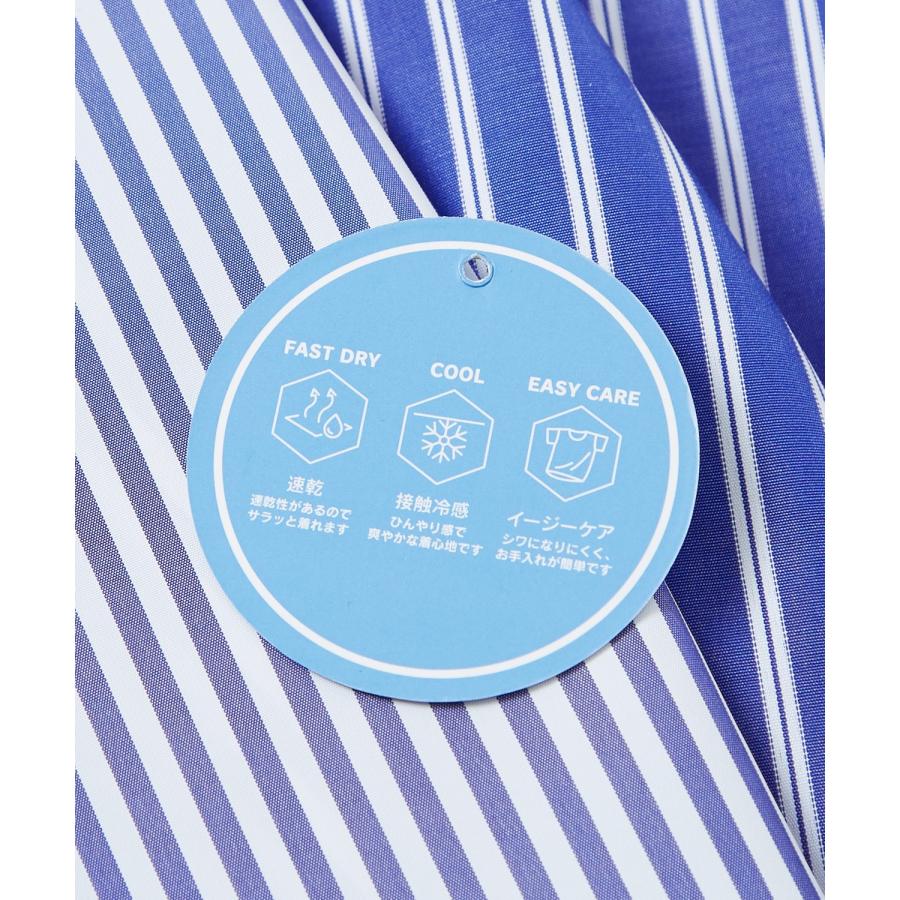 長袖シャツ メンズ NULL ヌル ストライプ ユーティリティー ワーク 速乾 接触冷感 イージーケア ビッグサイズ オーバーサイズ 大きめ カジュアル ストリート | improves | 13