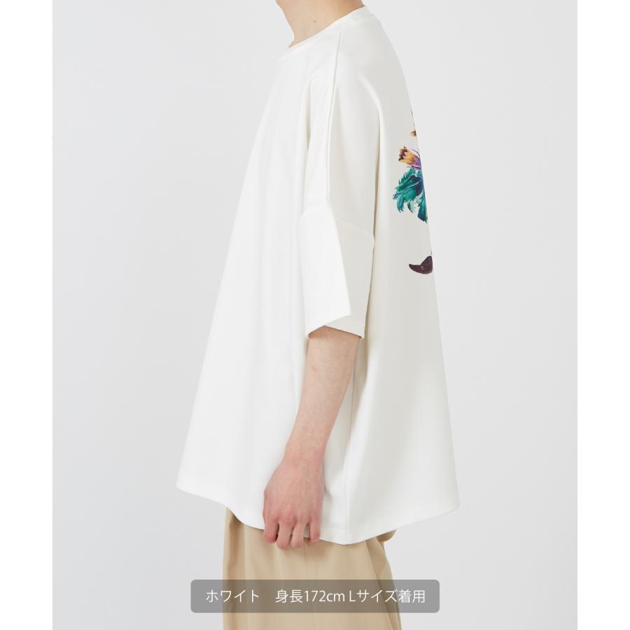 半袖Tシャツ メンズ NULL ヌル フラワー バックプリント ポンチ カットソー ビッグサイズ オーバーサイズ 大きめ アメカジ カジュアル ストリート 韓国 | improves | 15