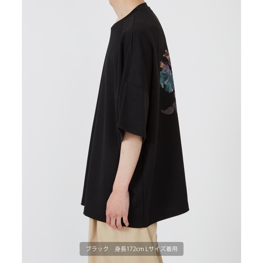 半袖Tシャツ メンズ NULL ヌル フラワー バックプリント ポンチ カットソー ビッグサイズ オーバーサイズ 大きめ アメカジ カジュアル ストリート 韓国 | improves | 18