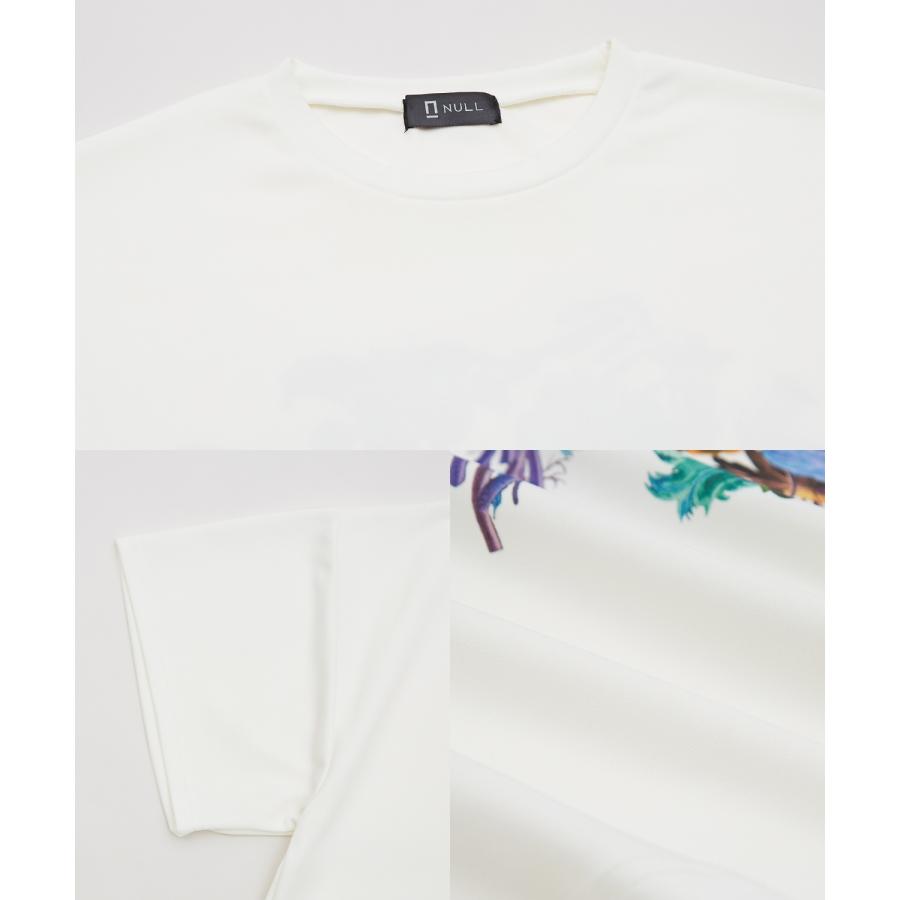 半袖Tシャツ メンズ NULL ヌル フラワー バックプリント ポンチ カットソー ビッグサイズ オーバーサイズ 大きめ アメカジ カジュアル ストリート 韓国 | improves | 21
