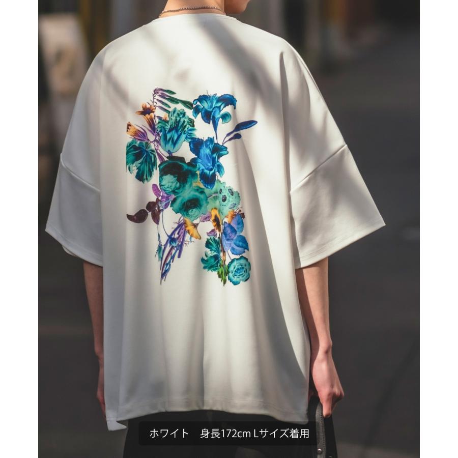 半袖Tシャツ メンズ NULL ヌル フラワー バックプリント ポンチ カットソー ビッグサイズ オーバーサイズ 大きめ アメカジ カジュアル ストリート 韓国 | improves | 04