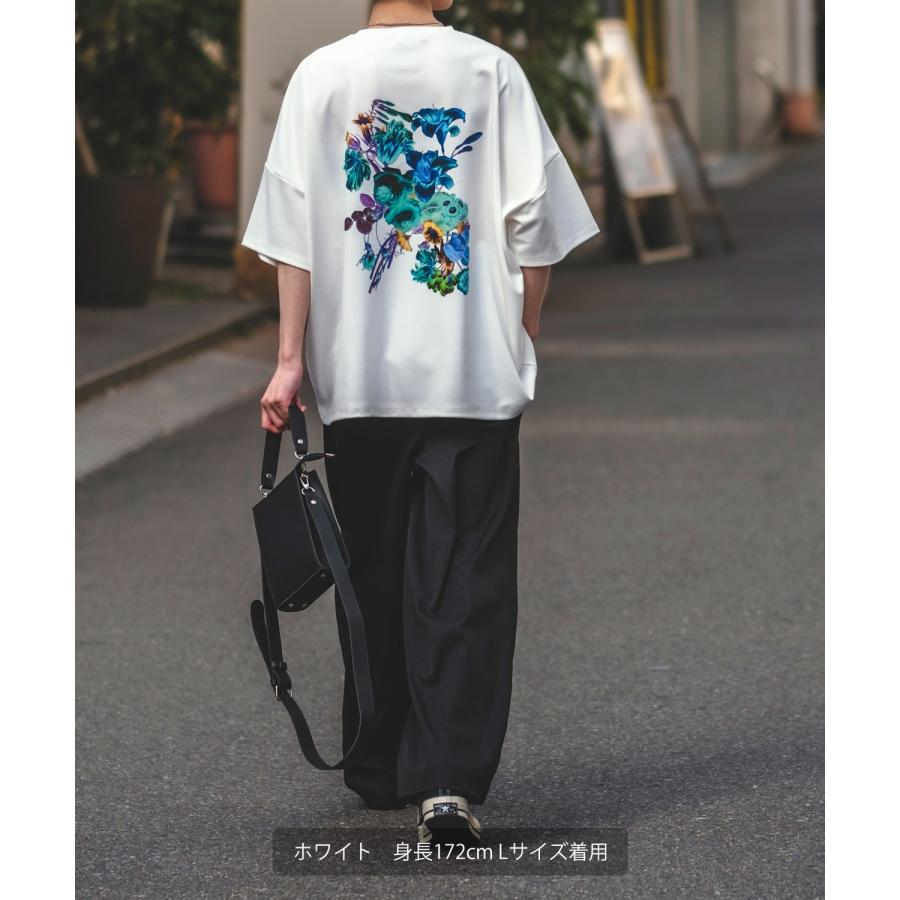 半袖Tシャツ メンズ NULL ヌル フラワー バックプリント ポンチ カットソー ビッグサイズ オーバーサイズ 大きめ アメカジ カジュアル ストリート 韓国 | improves | 07