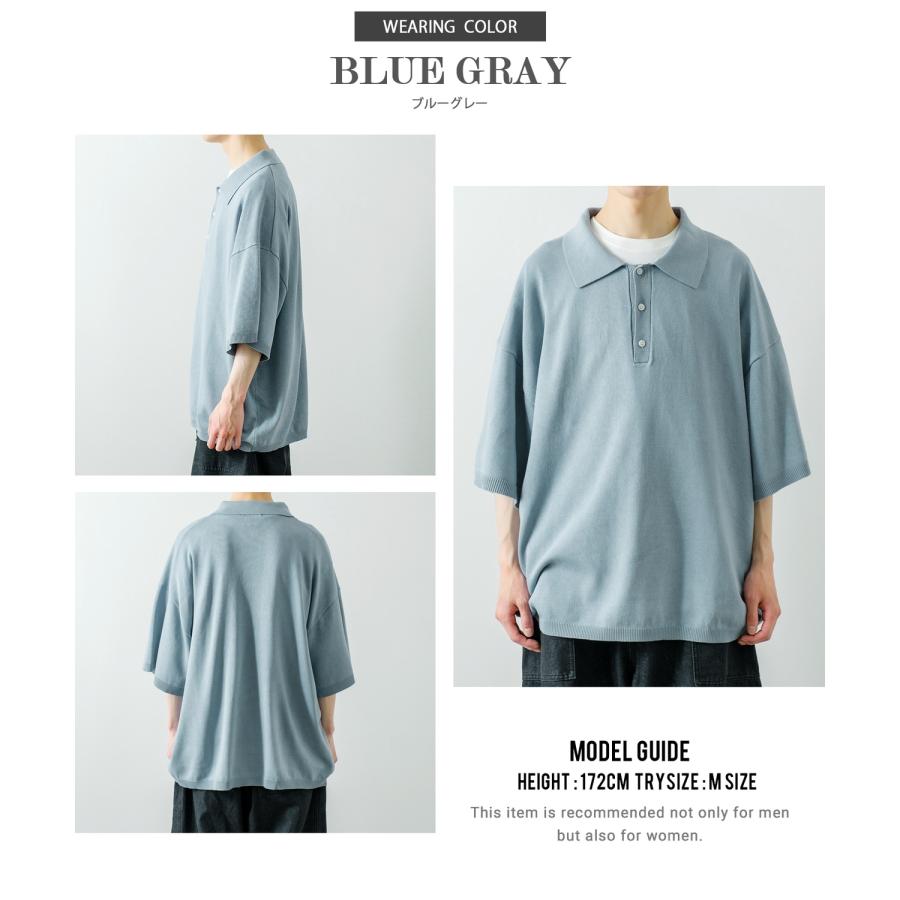 ポロシャツ メンズ NULL ヌル ニット レギュラーカラー シャツ 半袖 無地 ビッグサイズ オーバーサイズ シンプル ベーシック 古着MIX ストリート スケーター | improves | 21