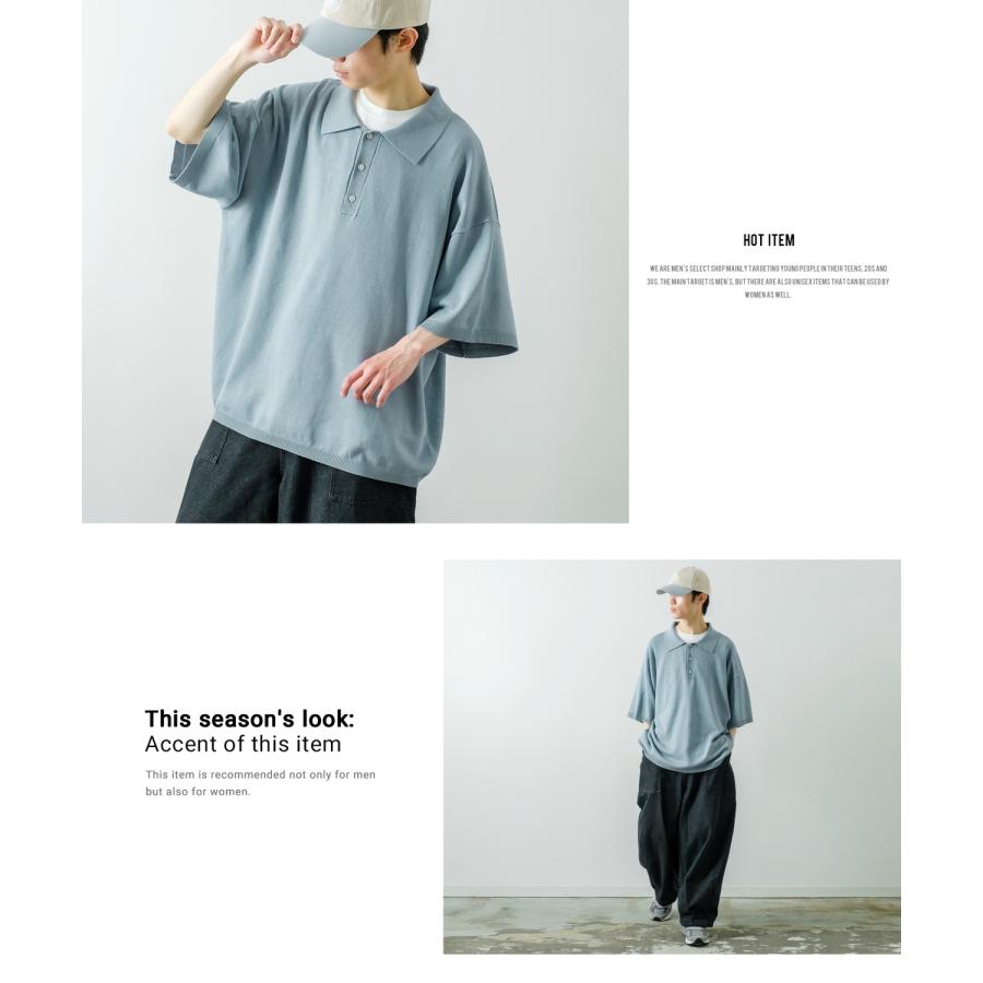 ポロシャツ メンズ NULL ヌル ニット レギュラーカラー シャツ 半袖 無地 ビッグサイズ オーバーサイズ シンプル ベーシック 古着MIX ストリート スケーター | improves | 22