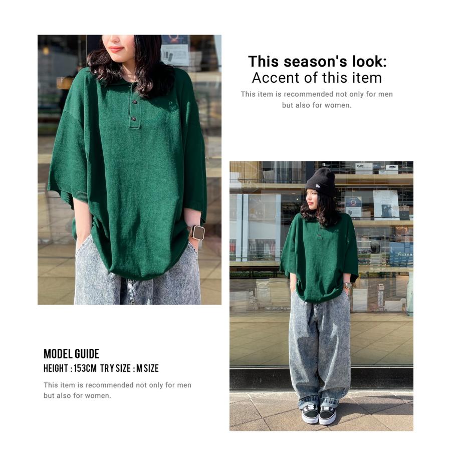 ポロシャツ メンズ NULL ヌル ニット レギュラーカラー シャツ 半袖 無地 ビッグサイズ オーバーサイズ シンプル ベーシック 古着MIX ストリート スケーター | improves | 10