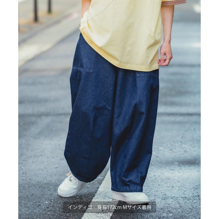 デニムパンツ メンズ UAU ワオ バルーン ワイドパンツ イージーパンツ ジーンズ ボトムス オーバーサイズ 大きめ アメカジ カジュアル ストリート 韓国 | improves | 11