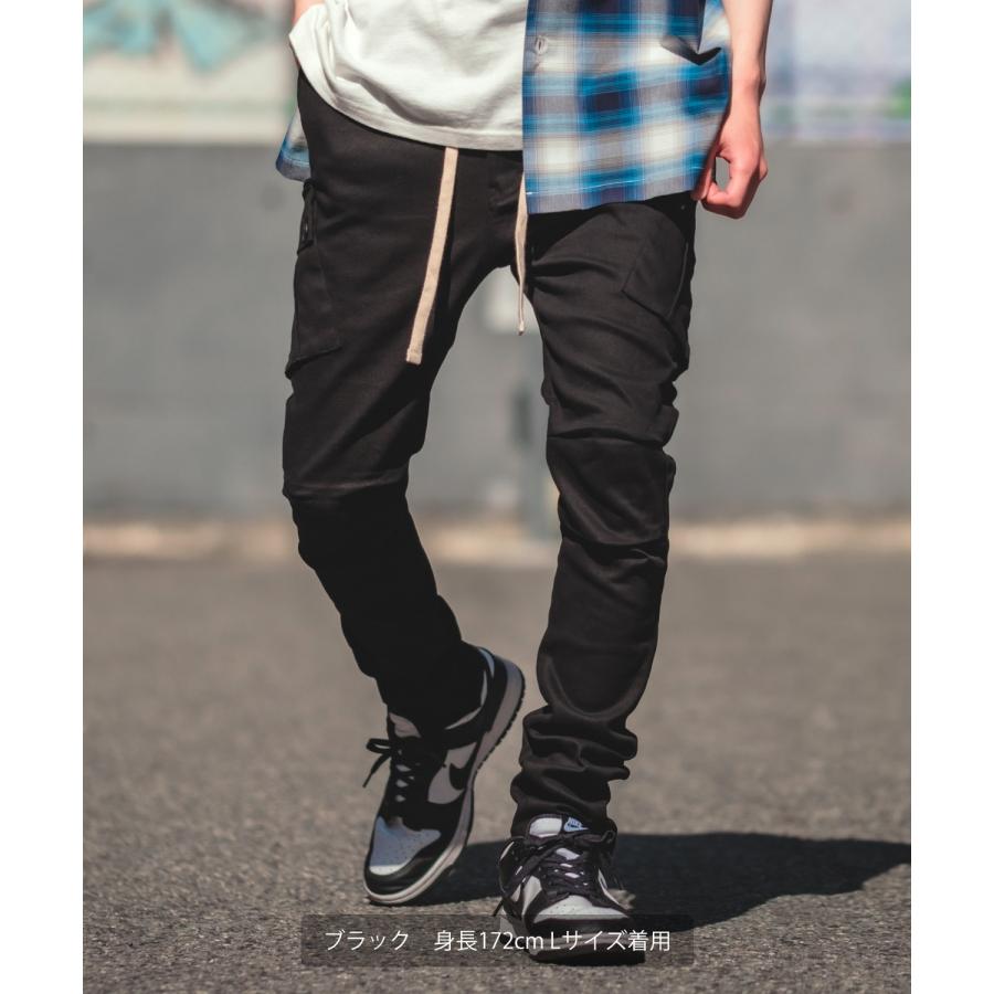 カーゴパンツ メンズ スリムパンツ テーパードパンツ ストレッチ スキニー イージーパンツ コットン ストリート ワーク ミリタリー アメカジ カジュアル | improves | 12