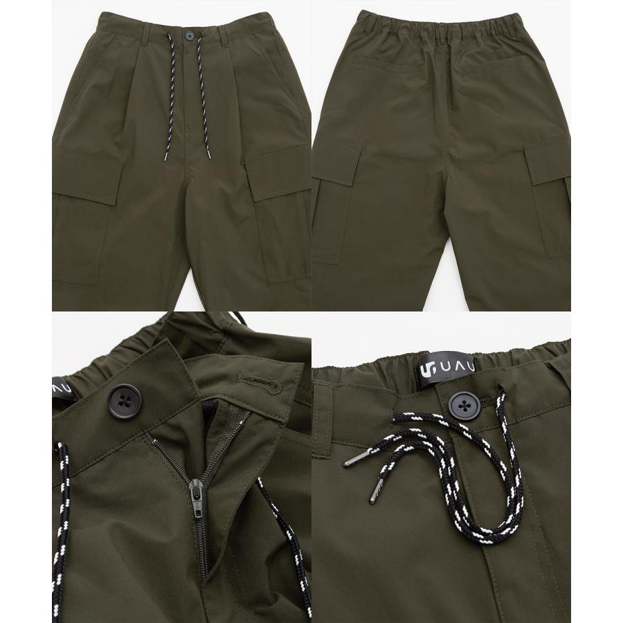 カーゴパンツ メンズ UAU 裏メッシュ 撥水 防風 ワイドパンツ イージーパンツ シャカシャカ ボトムス オーバーサイズ 大きめ カジュアル ストリート 韓国 | improves | 21