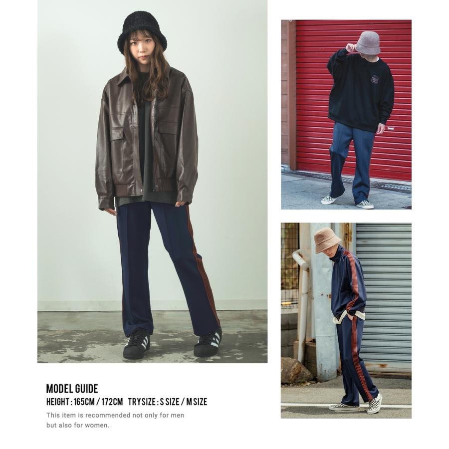 トラックパンツ メンズ UAU ワオ ライン ジャージ イージーパンツ トレーニング ヨガパンツ セットアップ ストリート 韓国ファッション スケーター 古着 | improves | 19