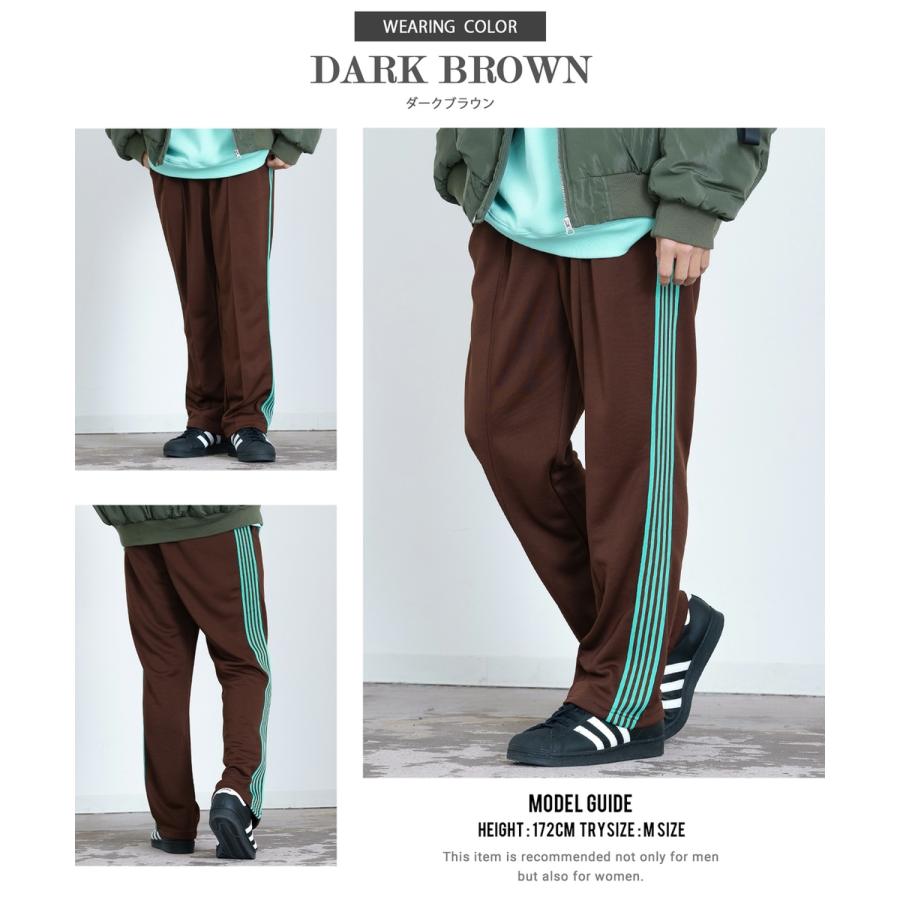 トラックパンツ メンズ UAU ワオ ライン ジャージ イージーパンツ トレーニング ヨガパンツ セットアップ ストリート 韓国ファッション スケーター 古着 | improves | 10