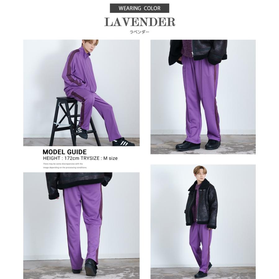 トラックパンツ メンズ UAU ワオ ライン ジャージ イージーパンツ トレーニング ヨガパンツ セットアップ ストリート 韓国ファッション スケーター 古着 | improves | 12