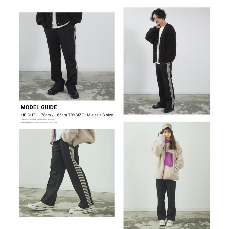 トラックパンツ メンズ UAU ワオ ライン ジャージ イージーパンツ トレーニング ヨガパンツ セットアップ ストリート 韓国ファッション スケーター 古着 | improves | 17