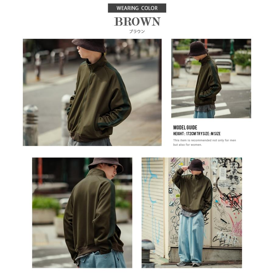 トラックジャケット メンズ UAU ワオ ライン ジャージ ジャケット トレーニングジャケット セットアップ ストリート 韓国ファッション スケーター 古着 | improves | 19