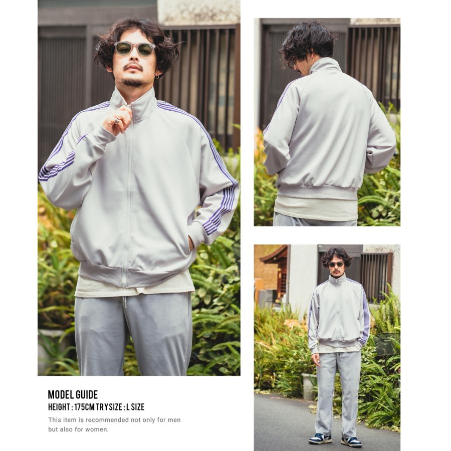 トラックジャケット メンズ UAU ワオ ライン ジャージ ジャケット トレーニングジャケット セットアップ ストリート 韓国ファッション スケーター 古着 | improves | 24