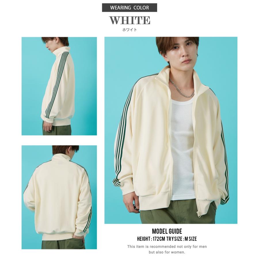 トラックジャケット メンズ UAU ワオ ライン ジャージ ジャケット トレーニングジャケット セットアップ ストリート 韓国ファッション スケーター 古着 | improves | 09