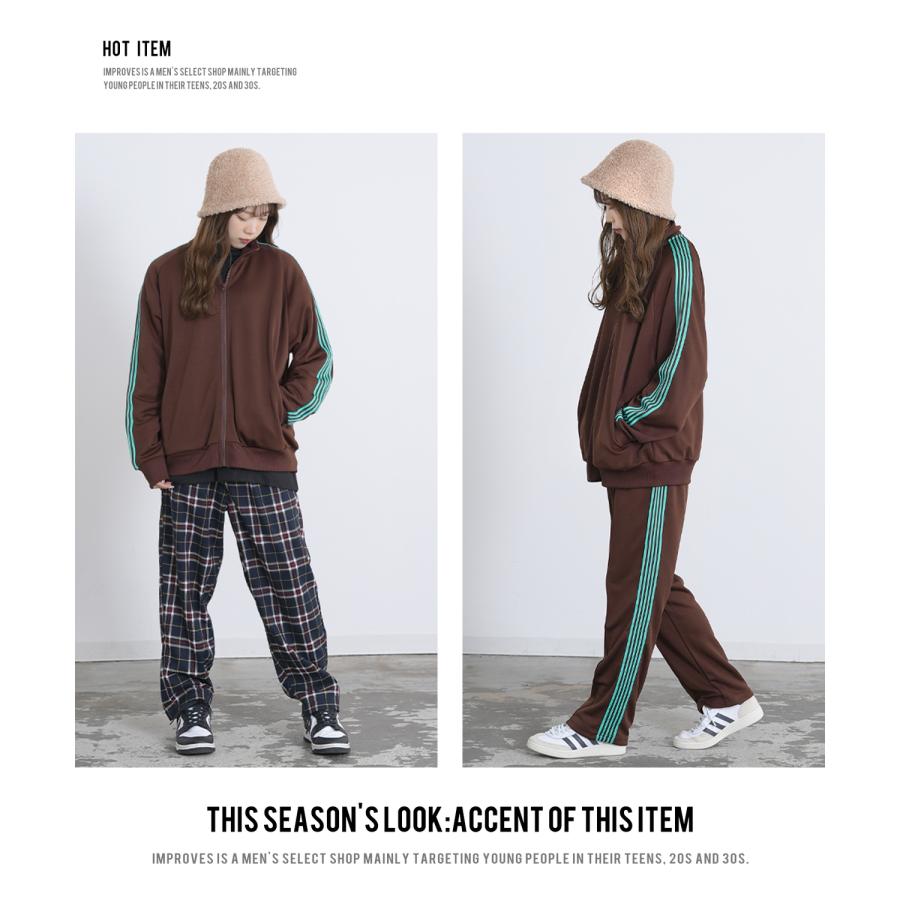 トラックジャケット メンズ UAU ワオ ライン ジャージ ジャケット トレーニングジャケット セットアップ ストリート 韓国ファッション スケーター 古着 | improves | 12