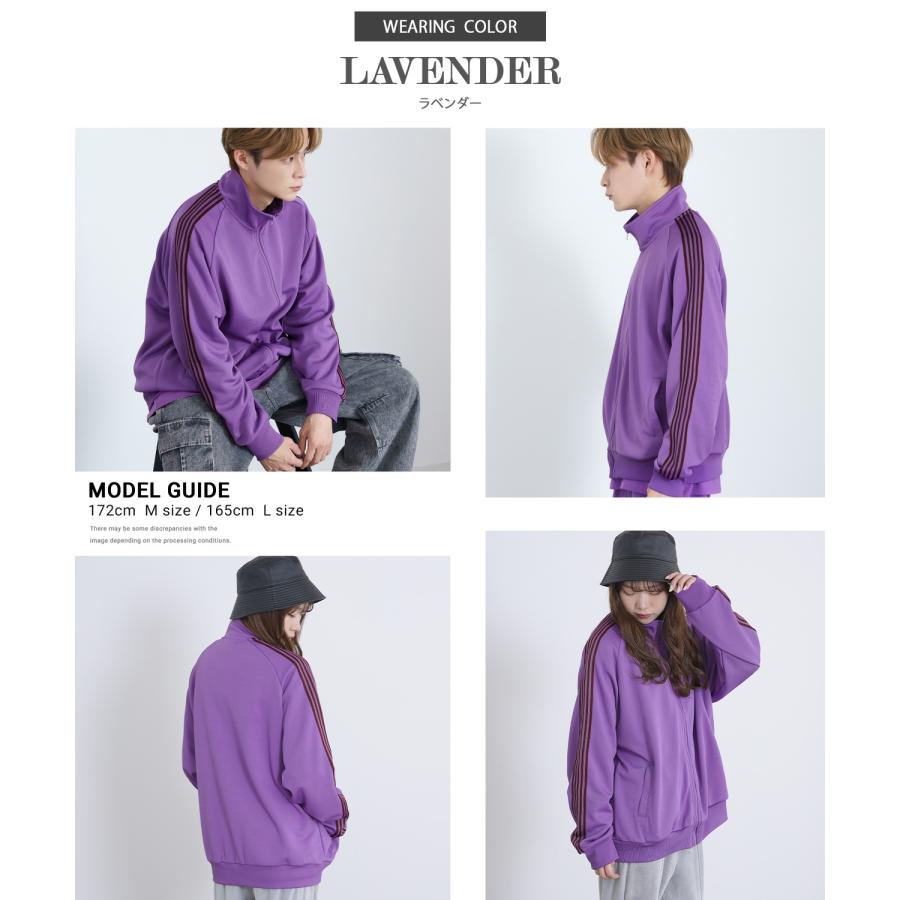 トラックジャケット メンズ UAU ワオ ライン ジャージ ジャケット トレーニングジャケット セットアップ ストリート 韓国ファッション スケーター 古着 | improves | 13