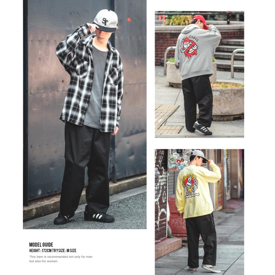 チノパン メンズ UAU ワオ ワイドパンツ チノパンツ ストレートパンツ イージーパンツ スケーターパンツ アメカジ カジュアル ストリート 韓国ファッション | improves | 08