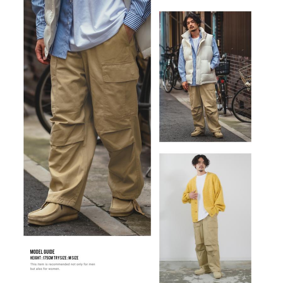 カーゴパンツ メンズ 極太 コットン ミリタリーパンツ カラーパンツ ワイドパンツ イージーパンツ 大きいサイズ ゆったり 韓国ファッション ストリート | improves | 19