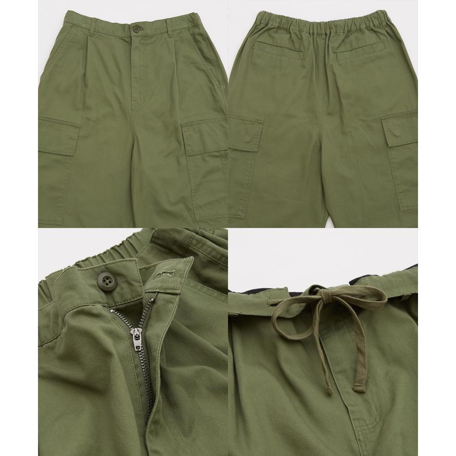 カーゴパンツ メンズ 極太 コットン ミリタリーパンツ カラーパンツ ワイドパンツ イージーパンツ 大きいサイズ ゆったり 韓国ファッション ストリート | improves | 22