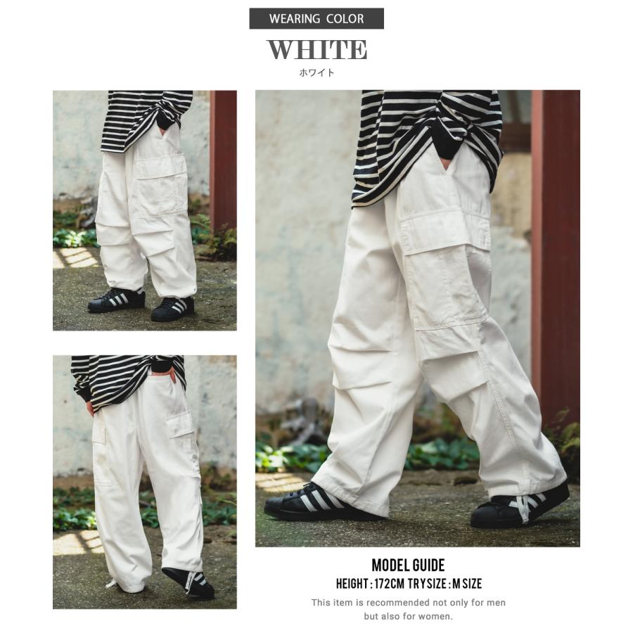 カーゴパンツ メンズ 極太 コットン ミリタリーパンツ カラーパンツ ワイドパンツ イージーパンツ 大きいサイズ ゆったり 韓国ファッション ストリート | improves | 09