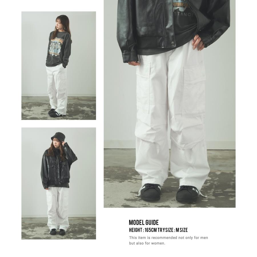 カーゴパンツ メンズ 極太 コットン ミリタリーパンツ カラーパンツ ワイドパンツ イージーパンツ 大きいサイズ ゆったり 韓国ファッション ストリート | improves | 11