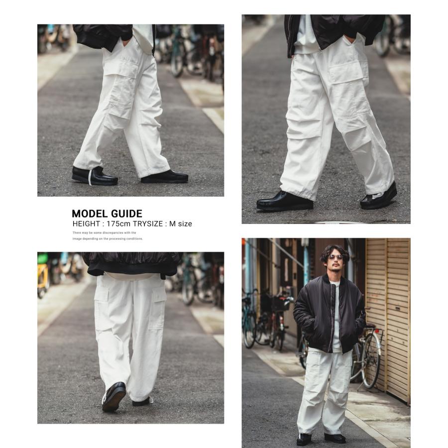 カーゴパンツ メンズ 極太 コットン ミリタリーパンツ カラーパンツ ワイドパンツ イージーパンツ 大きいサイズ ゆったり 韓国ファッション ストリート | improves | 12
