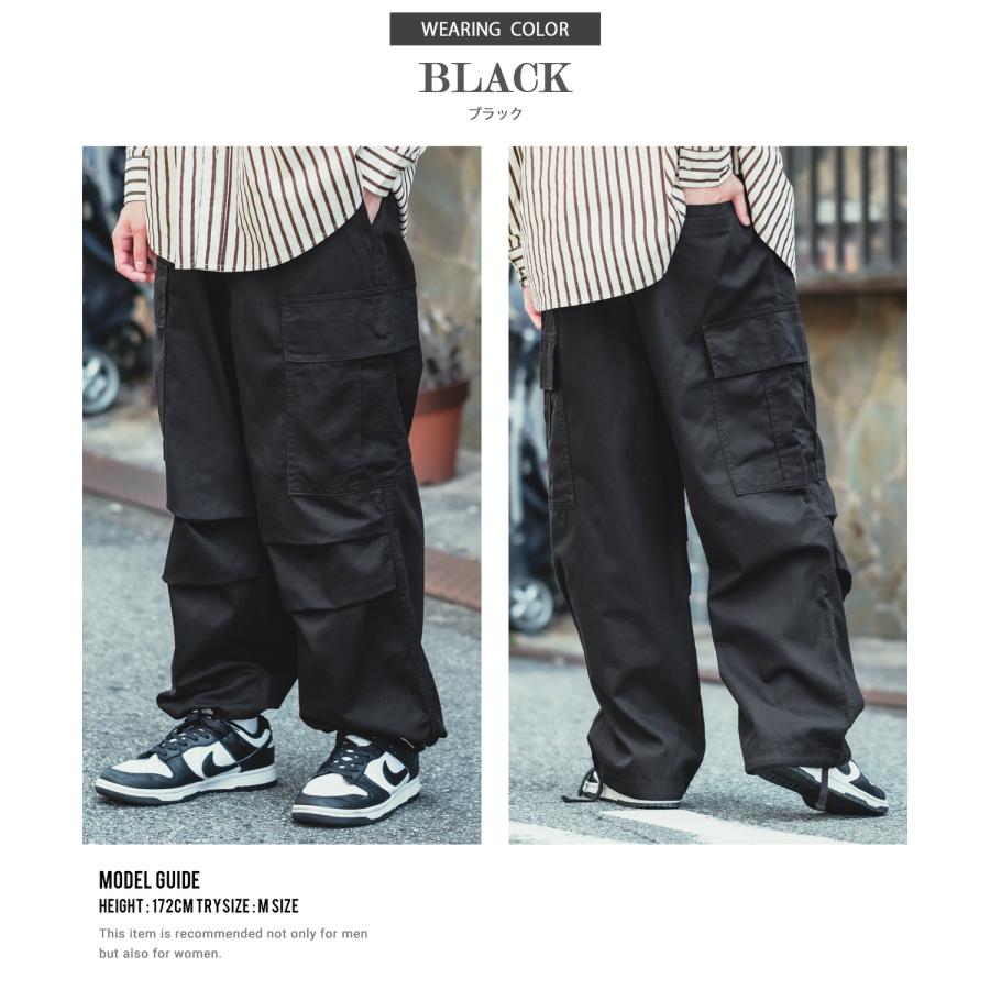 カーゴパンツ メンズ 極太 コットン ミリタリーパンツ カラーパンツ ワイドパンツ イージーパンツ 大きいサイズ ゆったり 韓国ファッション ストリート | improves | 13