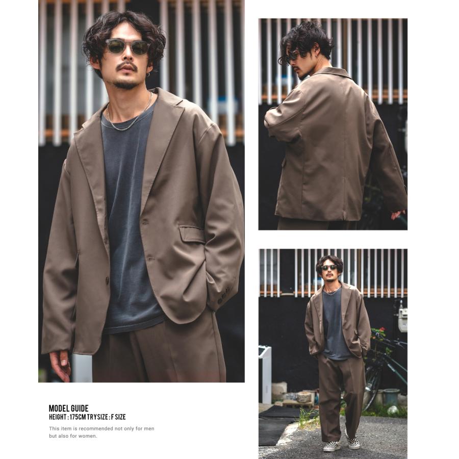 ジャケット メンズ NULL ヌル テーラードジャケット セットアップ オーバーサイズ ビッグサイズ ゆったり シンプル ベーシック カジュアル ストリート きれいめ | improves | 17