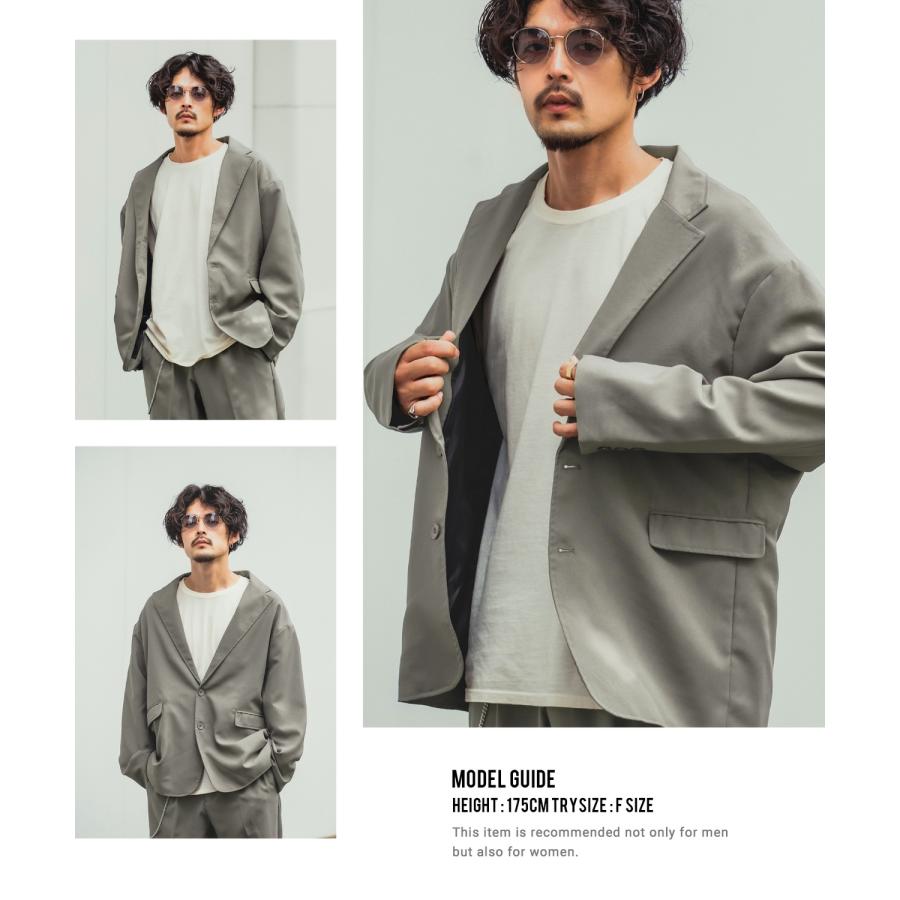 ジャケット メンズ NULL ヌル テーラードジャケット セットアップ オーバーサイズ ビッグサイズ ゆったり シンプル ベーシック カジュアル ストリート きれいめ | improves | 21