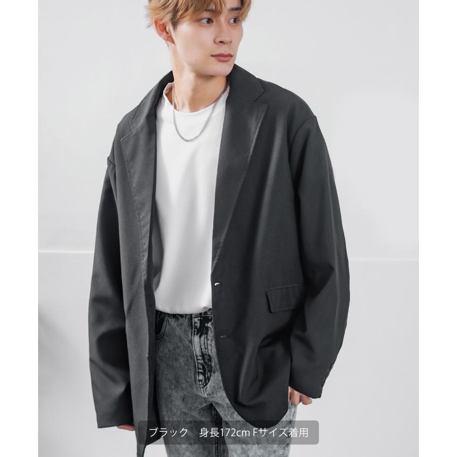 ジャケット メンズ NULL ヌル テーラードジャケット セットアップ オーバーサイズ ビッグサイズ ゆったり シンプル ベーシック カジュアル ストリート きれいめ | improves | 05
