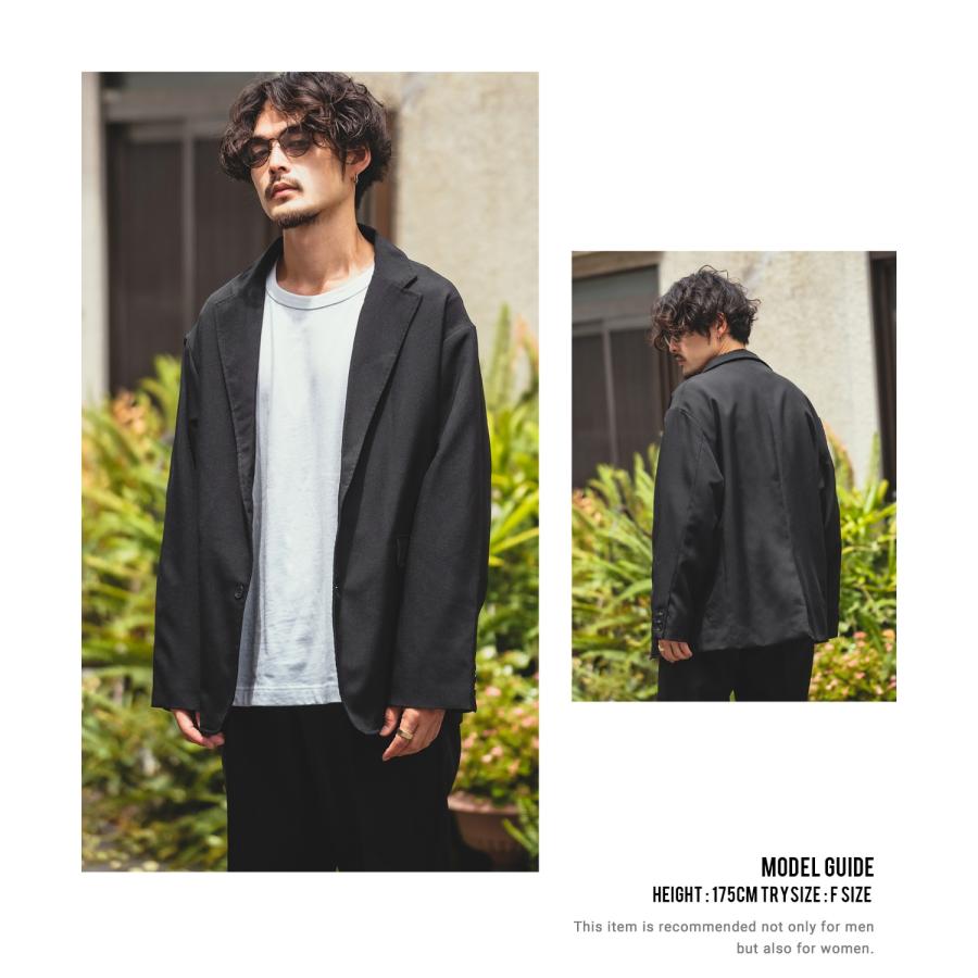 ジャケット メンズ NULL ヌル テーラードジャケット セットアップ オーバーサイズ ビッグサイズ ゆったり シンプル ベーシック カジュアル ストリート きれいめ | improves | 07