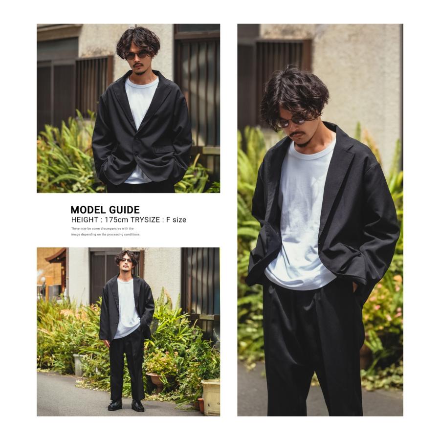 ジャケット メンズ NULL ヌル テーラードジャケット セットアップ オーバーサイズ ビッグサイズ ゆったり シンプル ベーシック カジュアル ストリート きれいめ | improves | 08