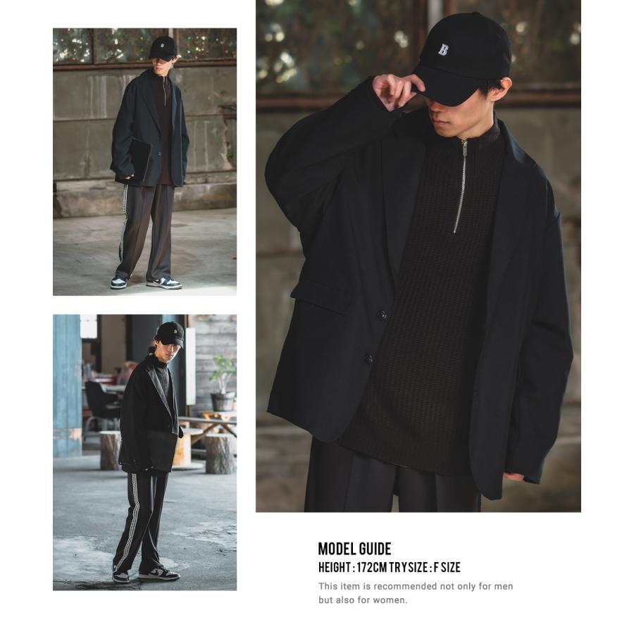 ジャケット メンズ NULL ヌル テーラードジャケット セットアップ オーバーサイズ ビッグサイズ ゆったり シンプル ベーシック カジュアル ストリート きれいめ | improves | 09