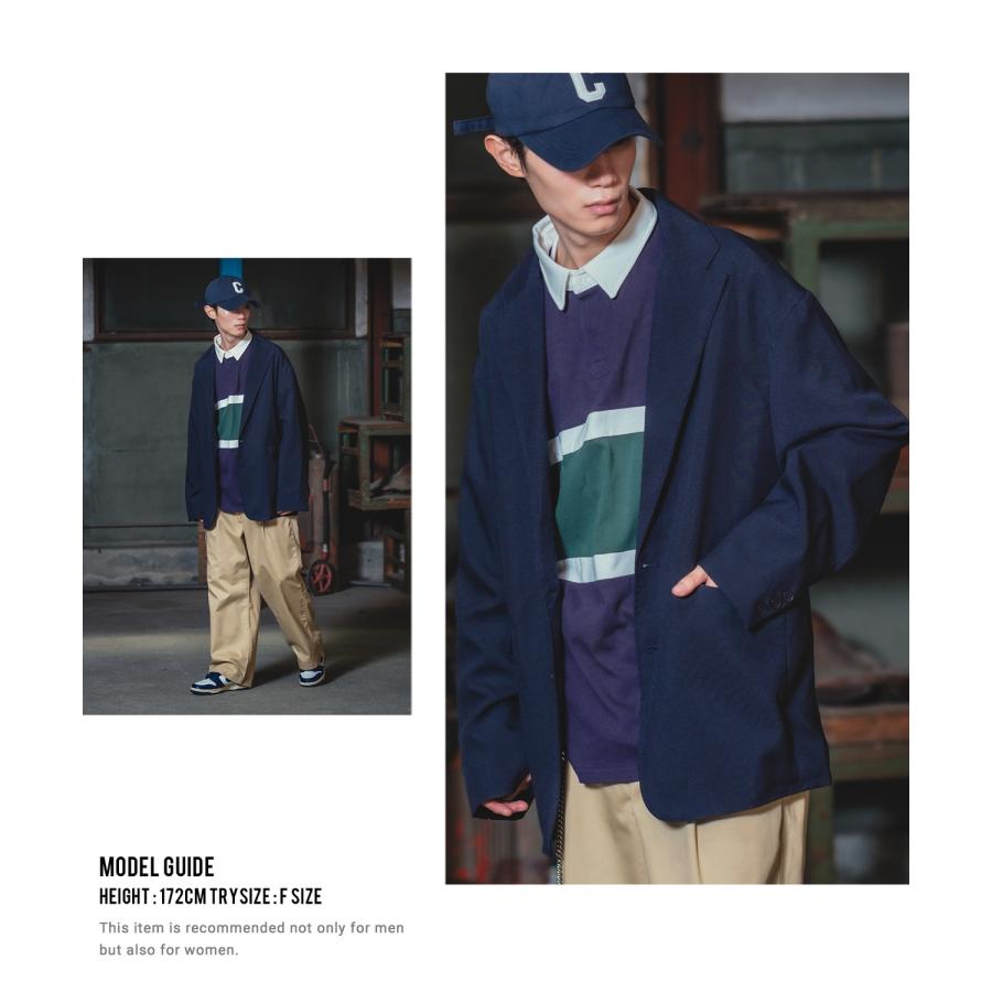 ジャケット メンズ NULL ヌル テーラードジャケット セットアップ オーバーサイズ ビッグサイズ ゆったり シンプル ベーシック カジュアル ストリート きれいめ | improves | 13