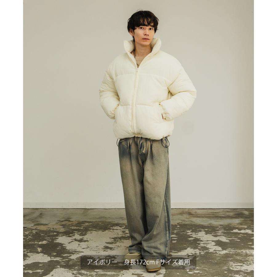 ダウンジャケット メンズ 中綿 ナイロン パデッド ペディン ジャンパー ブルゾン アウター 防寒 オーバーサイズ ビッグサイズ 大きいサイズ ゆったり カジュアル | improves | 19