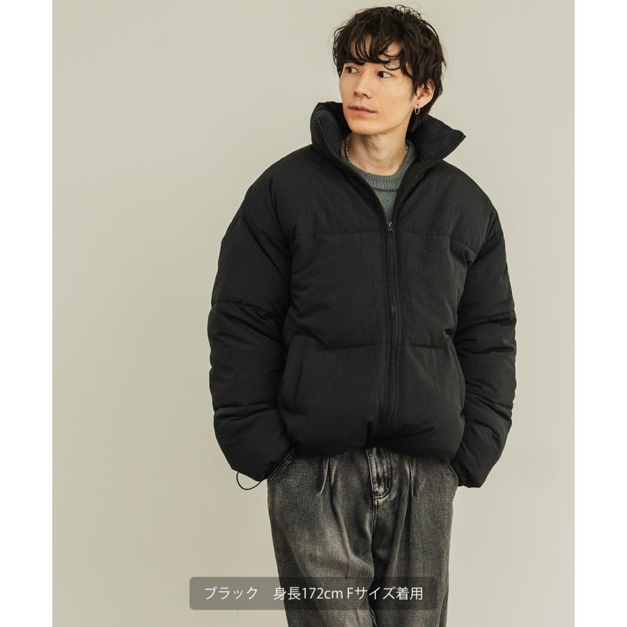 ダウンジャケット メンズ 中綿 ナイロン パデッド ペディン ジャンパー ブルゾン アウター 防寒 オーバーサイズ ビッグサイズ 大きいサイズ ゆったり カジュアル | improves | 05
