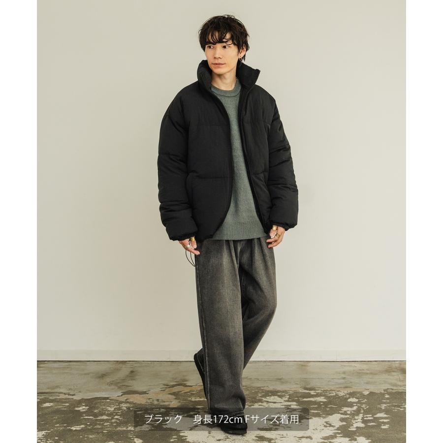 ダウンジャケット メンズ 中綿 ナイロン パデッド ペディン ジャンパー ブルゾン アウター 防寒 オーバーサイズ ビッグサイズ 大きいサイズ ゆったり カジュアル | improves | 08