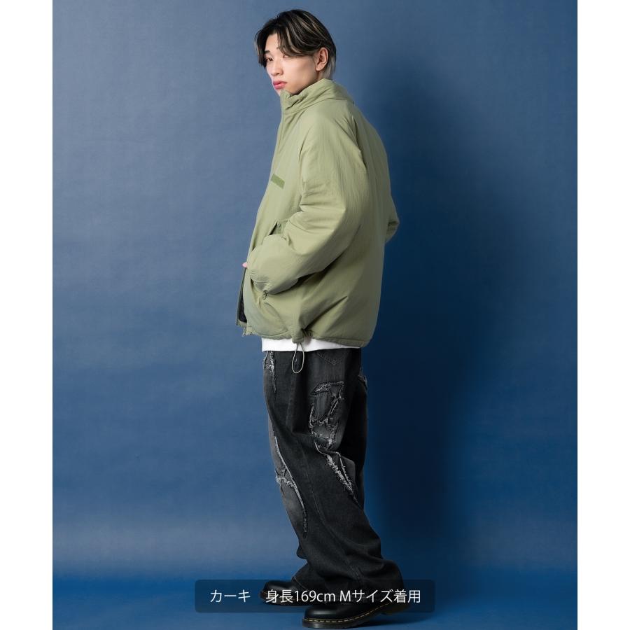 ダウンジャケット メンズ 中綿 ナイロン レベル7 ミリタリー ジャンパー ブルゾン アウター 防寒 オーバーサイズ ビッグサイズ 大きいサイズ ゆったり アメカジ | improves | 18