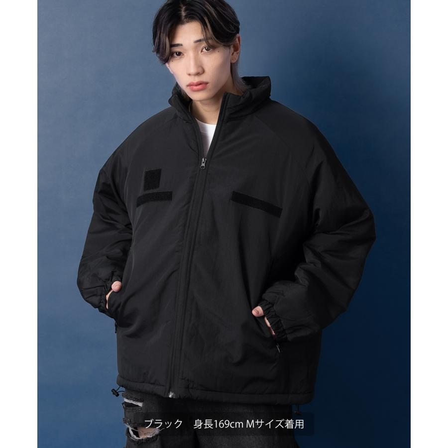 ダウンジャケット メンズ 中綿 ナイロン レベル7 ミリタリー ジャンパー ブルゾン アウター 防寒 オーバーサイズ ビッグサイズ 大きいサイズ ゆったり アメカジ | improves | 03