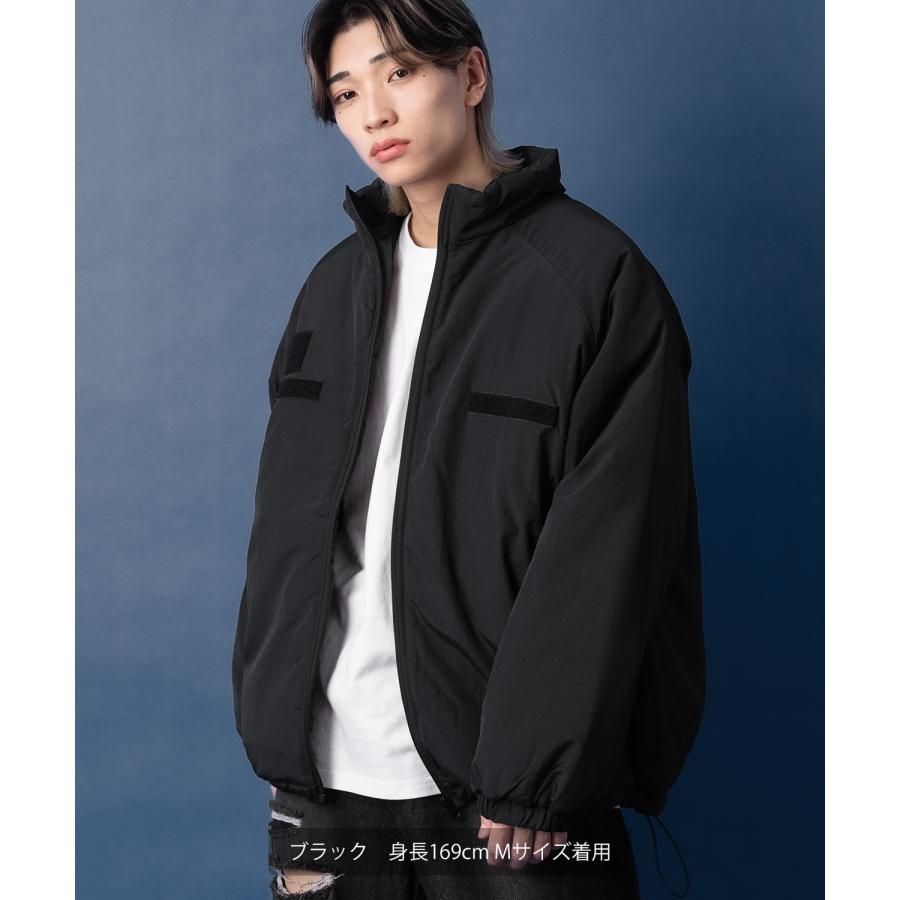 ダウンジャケット メンズ 中綿 ナイロン レベル7 ミリタリー ジャンパー ブルゾン アウター 防寒 オーバーサイズ ビッグサイズ 大きいサイズ ゆったり アメカジ | improves | 04