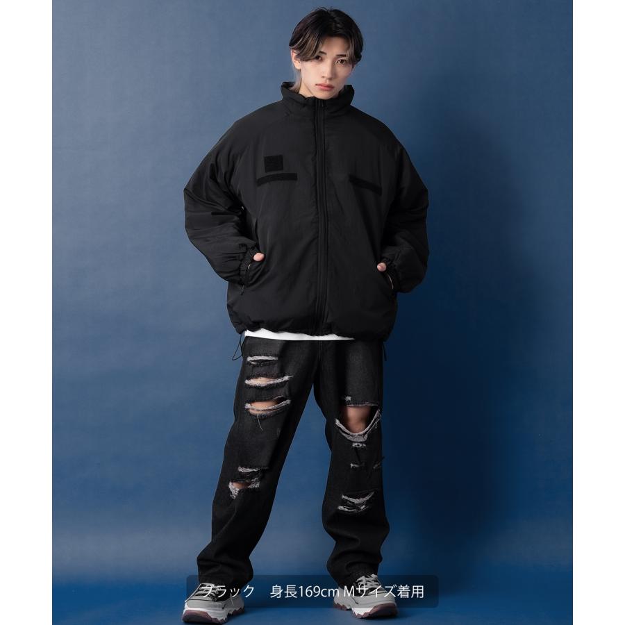 ダウンジャケット メンズ 中綿 ナイロン レベル7 ミリタリー ジャンパー ブルゾン アウター 防寒 オーバーサイズ ビッグサイズ 大きいサイズ ゆったり アメカジ | improves | 08