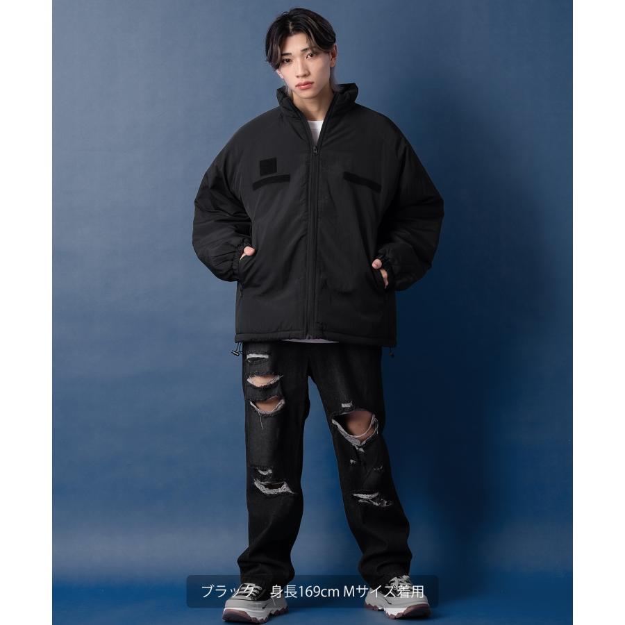 ダウンジャケット メンズ 中綿 ナイロン レベル7 ミリタリー ジャンパー ブルゾン アウター 防寒 オーバーサイズ ビッグサイズ 大きいサイズ ゆったり アメカジ | improves | 09