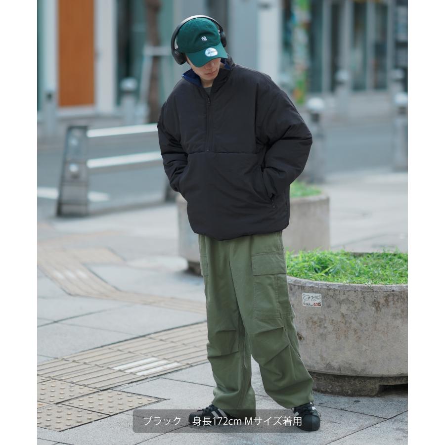 ダウンジャケット メンズ 中綿 ナイロン ハーフジップ ジャンパー ブルゾン アウター 防寒 オーバーサイズ ビッグサイズ 大きいサイズ ゆったり カジュアル | improves | 08